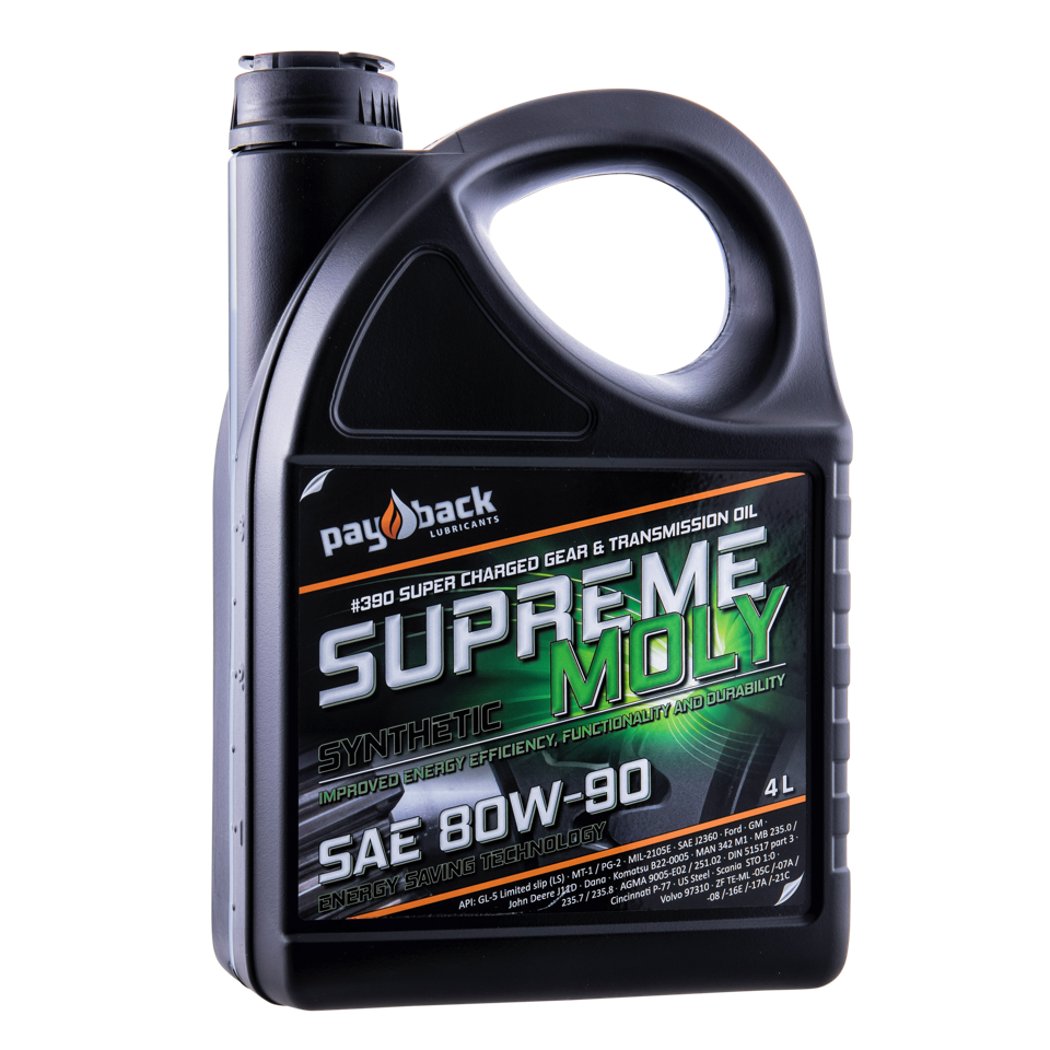 PAYBACK SUPREME MOLY 80w90 SYNTHETIC API GL-5 LS 4-Liter